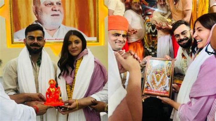 
Anushka Sharma and Virat Kohli Visit Rishikesh for Spiritual Blessings with Daughter Vamika 