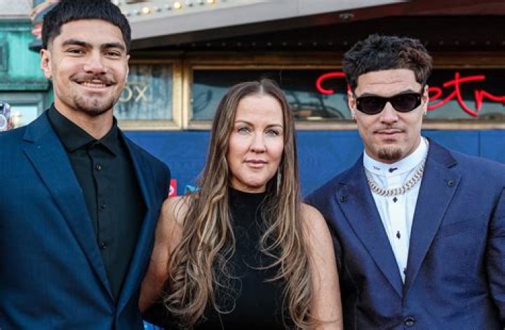 Cameron Latu Parents Jill Argust-Fine And Suli Fine Along His Two Brothers
