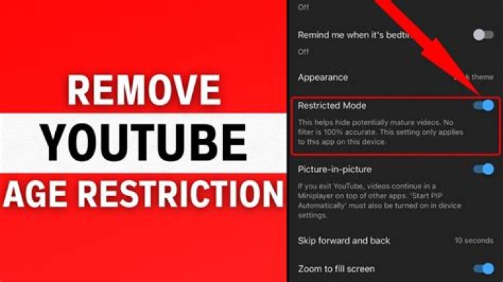 How to remove age restriction on youtube