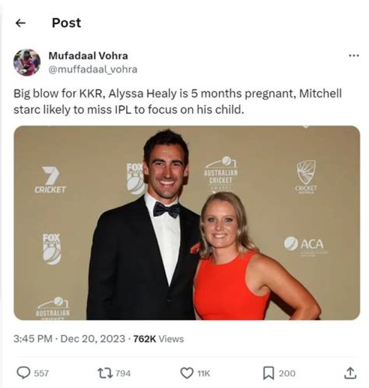 Is Alyssa Healy Pregnant? Who Is Mitchell Starc’s Wife? - SarkariResult